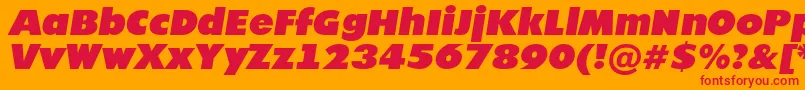 Futur21 Font – Red Fonts on Orange Background