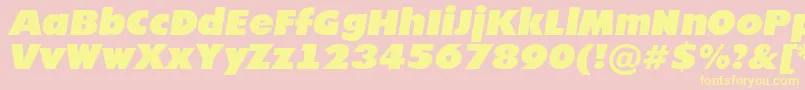 Futur21 Font – Yellow Fonts on Pink Background