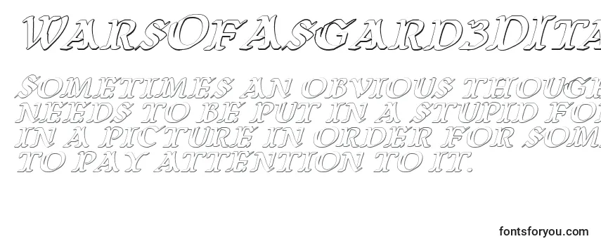 WarsOfAsgard3DItalic Font