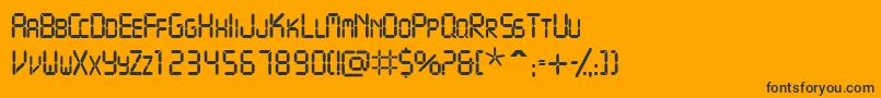 Vcrscapsssk Font – Black Fonts on Orange Background