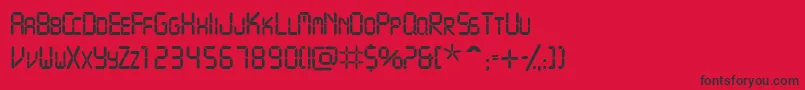 Vcrscapsssk Font – Black Fonts on Red Background