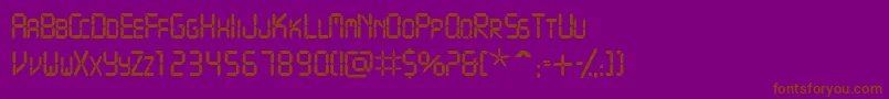 Vcrscapsssk Font – Brown Fonts on Purple Background