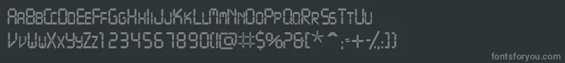 Vcrscapsssk Font – Gray Fonts on Black Background