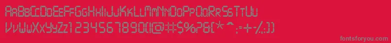 Vcrscapsssk Font – Gray Fonts on Red Background