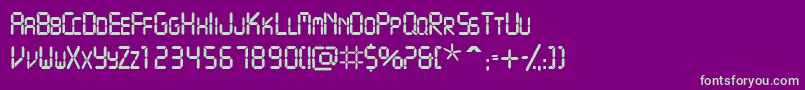 Шрифт Vcrscapsssk – зелёные шрифты на фиолетовом фоне