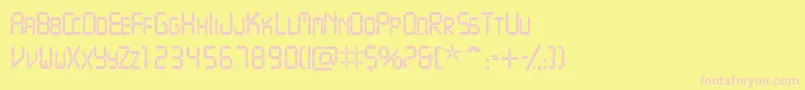 Vcrscapsssk Font – Pink Fonts on Yellow Background