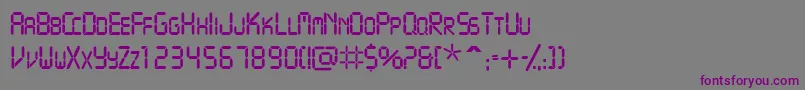 Шрифт Vcrscapsssk – фиолетовые шрифты на сером фоне
