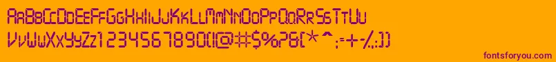 Vcrscapsssk Font – Purple Fonts on Orange Background