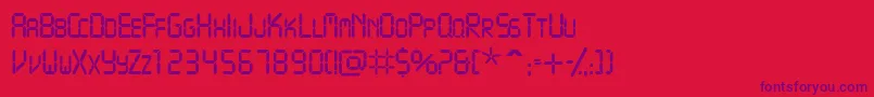 Vcrscapsssk Font – Purple Fonts on Red Background