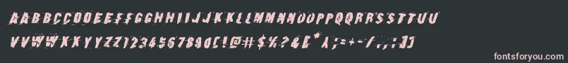 Earthshakeital Font – Pink Fonts on Black Background