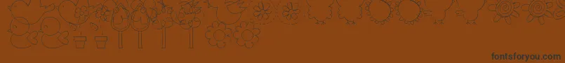 MtfSweetNatureDings Font – Black Fonts on Brown Background
