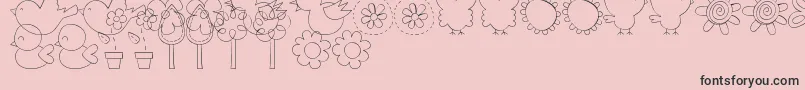 MtfSweetNatureDings Font – Black Fonts on Pink Background