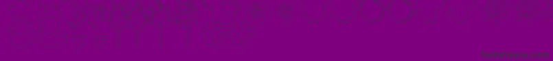 MtfSweetNatureDings Font – Black Fonts on Purple Background