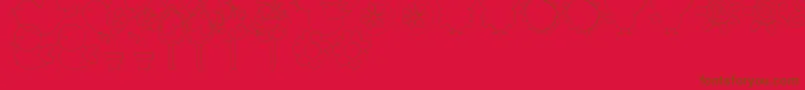 MtfSweetNatureDings Font – Brown Fonts on Red Background