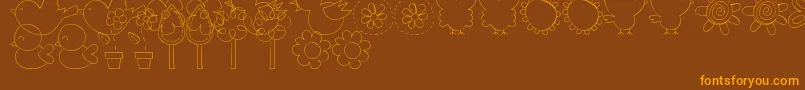 MtfSweetNatureDings Font – Orange Fonts on Brown Background