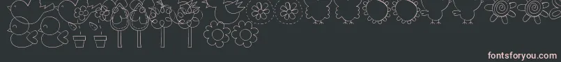 MtfSweetNatureDings Font – Pink Fonts on Black Background