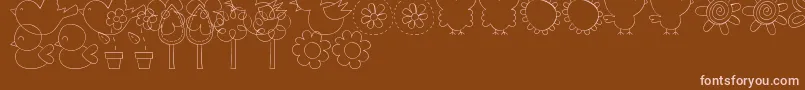 MtfSweetNatureDings Font – Pink Fonts on Brown Background