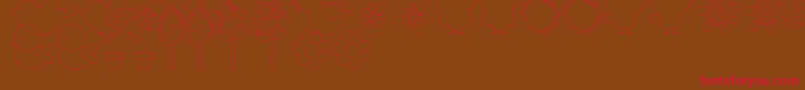 MtfSweetNatureDings Font – Red Fonts on Brown Background