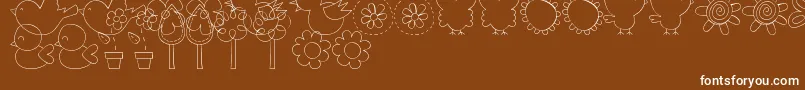 MtfSweetNatureDings Font – White Fonts on Brown Background