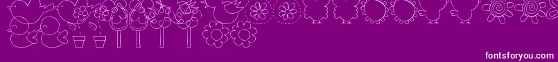 MtfSweetNatureDings Font – White Fonts on Purple Background