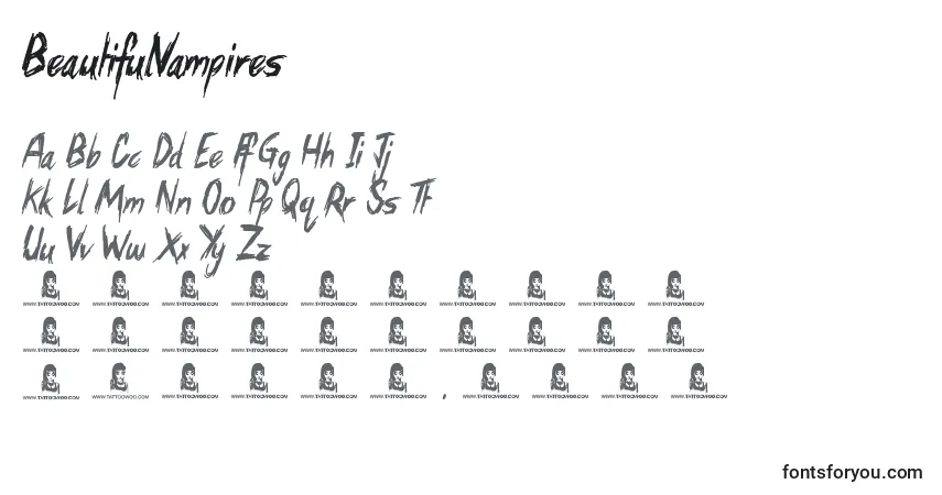 BeautifulVampires Font – alphabet, numbers, special characters