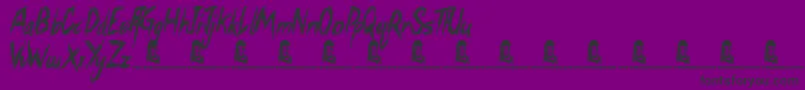 BeautifulVampires Font – Black Fonts on Purple Background