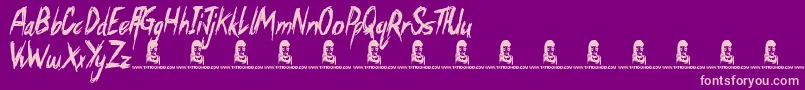 BeautifulVampires Font – Pink Fonts on Purple Background
