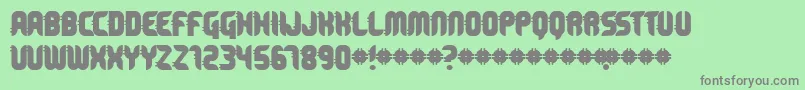 NeuronalRust Font – Gray Fonts on Green Background