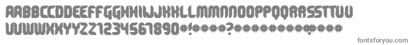 NeuronalRust-fontti – harmaat kirjasimet valkoisella taustalla