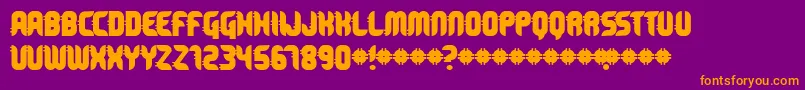 NeuronalRust Font – Orange Fonts on Purple Background