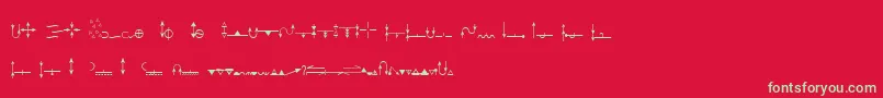 フォントEsriGeology – 赤い背景に緑の文字