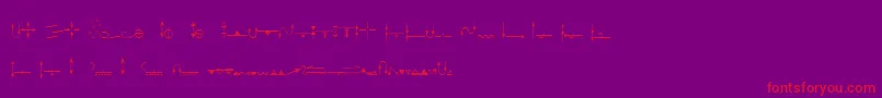 EsriGeology Font – Red Fonts on Purple Background