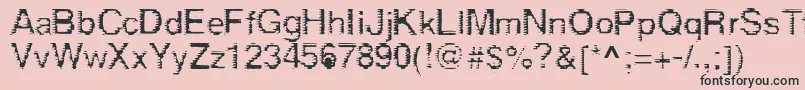フォントDerez – ピンクの背景に黒い文字