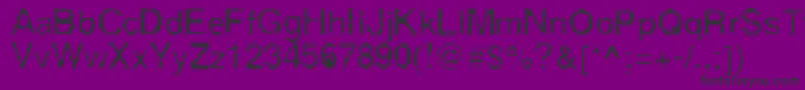 Derez-fontti – mustat fontit violetilla taustalla