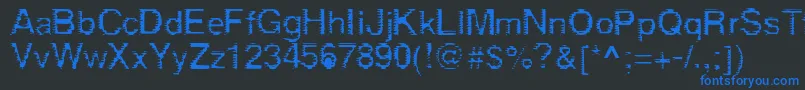 Derez Font – Blue Fonts on Black Background