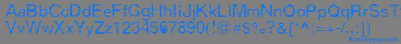 フォントDerez – 灰色の背景に青い文字