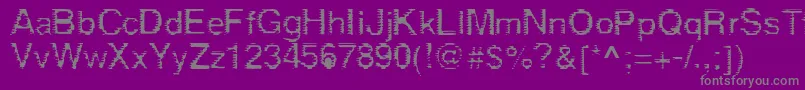 Derez Font – Gray Fonts on Purple Background