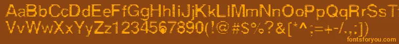 Шрифт Derez – оранжевые шрифты на коричневом фоне