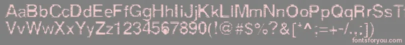 Derez Font – Pink Fonts on Gray Background