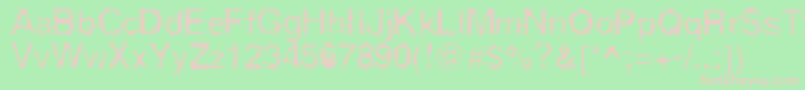Derez Font – Pink Fonts on Green Background