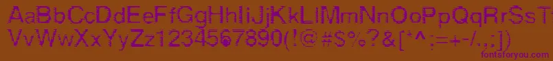Derez Font – Purple Fonts on Brown Background
