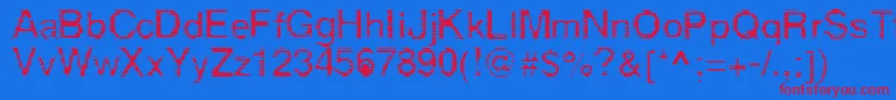 Шрифт Derez – красные шрифты на синем фоне