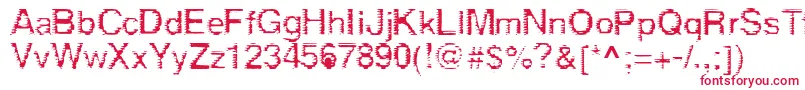 Шрифт Derez – красные шрифты на белом фоне