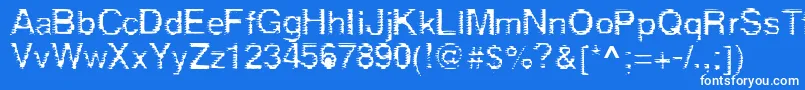 Шрифт Derez – белые шрифты на синем фоне