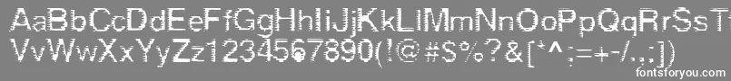 Derez Font – White Fonts on Gray Background