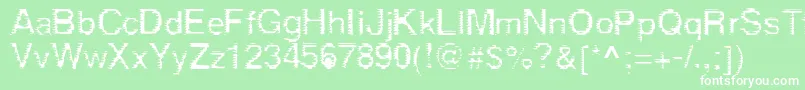 Шрифт Derez – белые шрифты на зелёном фоне