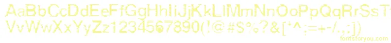 Derez-fontti – keltaiset fontit valkoisella taustalla