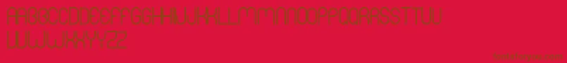 MersBold-fontti – ruskeat fontit punaisella taustalla