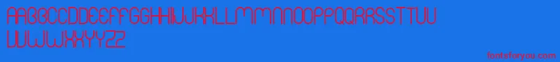 フォントMersBold – 赤い文字の青い背景