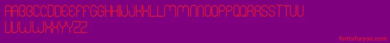 フォントMersBold – 紫の背景に赤い文字